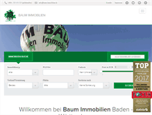 Tablet Screenshot of baum-immobilien.de